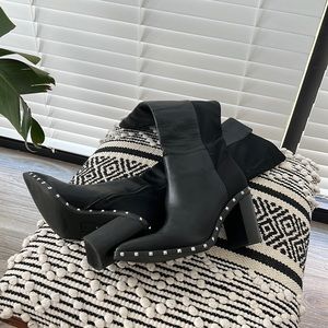 Charles David Knee High Studded Boots